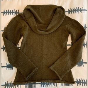 Alpaca wool cowl neck sweater size small